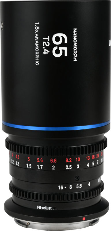 TV, Audio-Video & Foto - Obiectiv cinematic Laowa Nanomorph 65mm T2.4 1.5X S35, Albastru, Montura Canon RF