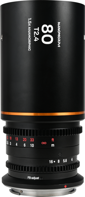 TV, Audio-Video & Foto - Obiectiv cinematic Laowa Nanomorph 80mm T2.4 1.5X S35, Amber, Montura L Mount
