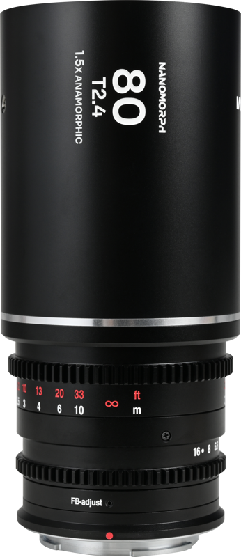 TV, Audio-Video & Foto - Obiectiv cinematic Laowa Nanomorph 80mm T2.4 1.5X S35, Silver, Montura Canon RF