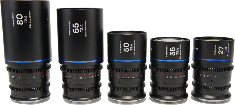 TV, Audio-Video & Foto - Set 5 obiective cinematice Laowa Nanomorph S35 Prime 27+35+50+65+80mm, Blue, Montura Sony E