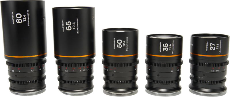 TV, Audio-Video & Foto - Set 5 obiective cinematice Laowa Nanomorph S35 Prime 27+35+50+65+80mm, Amber, Montura L Mount
