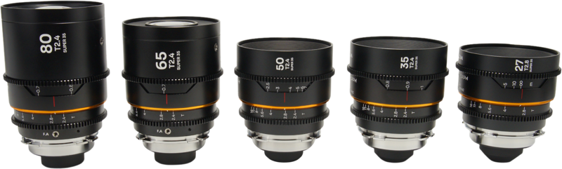 TV, Audio-Video & Foto - Set 5 obiective cinematice Laowa Nanomorph S35 Prime 27+35+50+65+80mm, Amber, Montura Arri PL/Canon EF