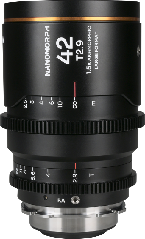 TV, Audio-Video & Foto - Obiectiv cinematic Laowa Nanomorph LF 42mm T2.9 1.5X, Amber, Montura Arri PL/Canon EF