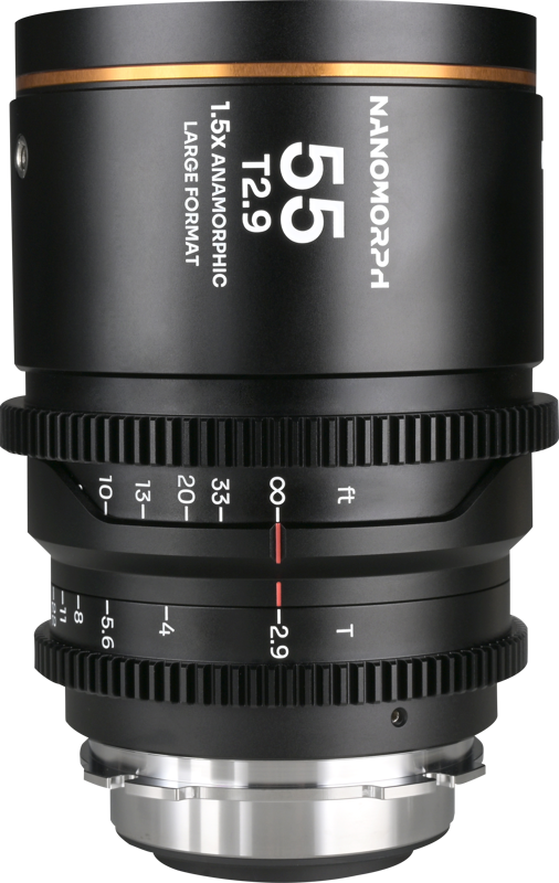 TV, Audio-Video & Foto - Obiectiv cinematic Laowa Nanomorph LF 55mm T2.9 1.5X, Amber, Montura Arri PL/Canon EF