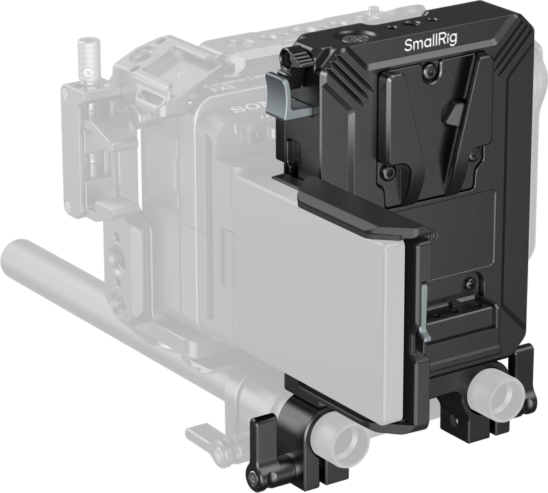 Echipamente de studio - Kit adaptor montura baterie V-Mount SmallRig 5226 pentru tije LWS de 15 mm