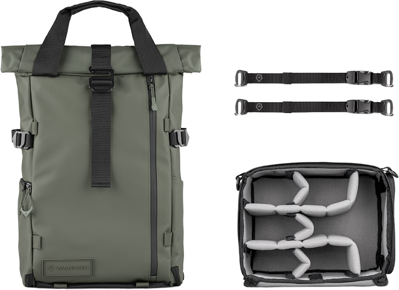 Genti foto - Rucsac foto WANDRD PRVKE Photo Bundle 21L Wasatch Green