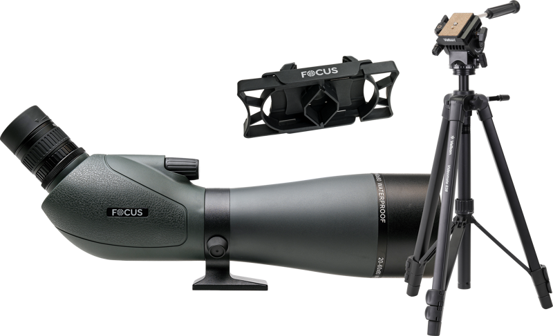 Binocluri - Kit Focus Sport Optics Viewmaster  20-60x80 w VM638 + Digi ad