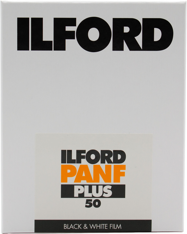 Accesorii foto video - Film foto alb-negru Ilford Film Pan F 50 4x5" 25 sheets