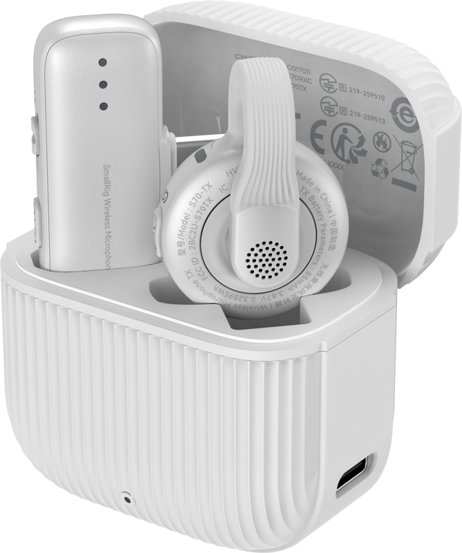 Echipament audio - Microfon fără fir SmallRig 5718 S70-C1 cu adaptor USB-C pentru telefoane, Alb