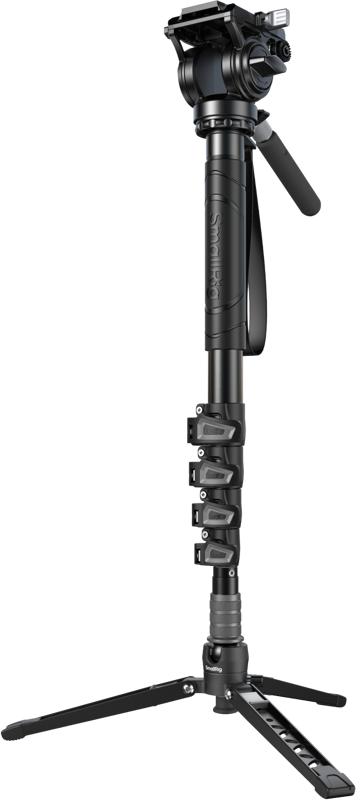 TV, Audio-Video & Foto - Monopod SmallRig 6623 din fibră de carbon (4 secțiuni) cu Videohead