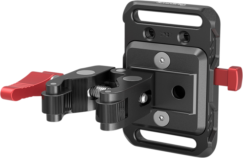 Echipamente de studio - Adaptor baterie SmallRig 2989 Mini V-Mount cu clema crab