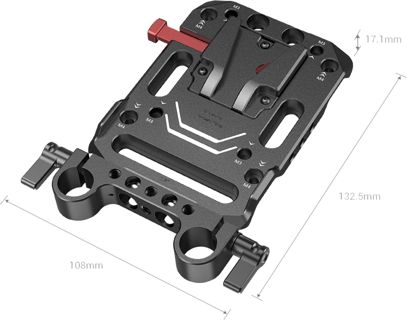 Adaptor baterie SmallRig 3016 V-Mount cu clema pentru tije [1]