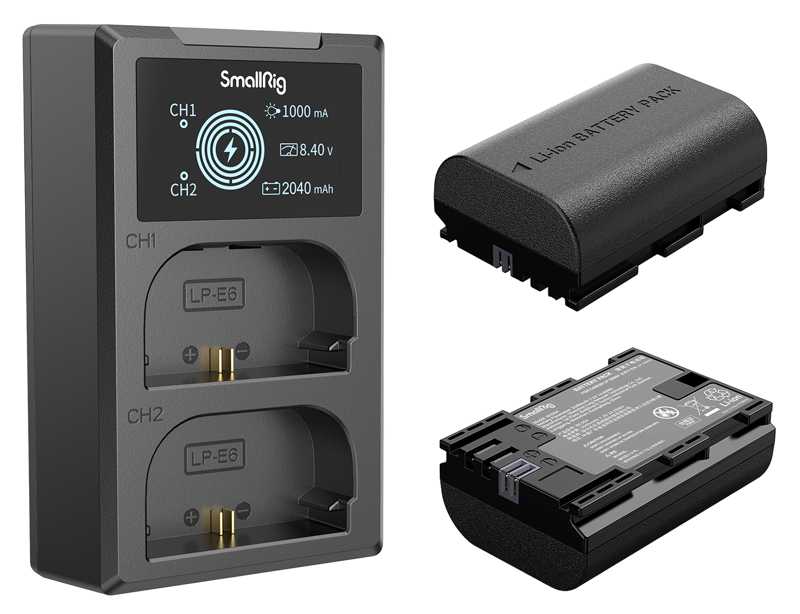 Kit baterie + incarcator SmallRig 3821 LP-E6NH [1]