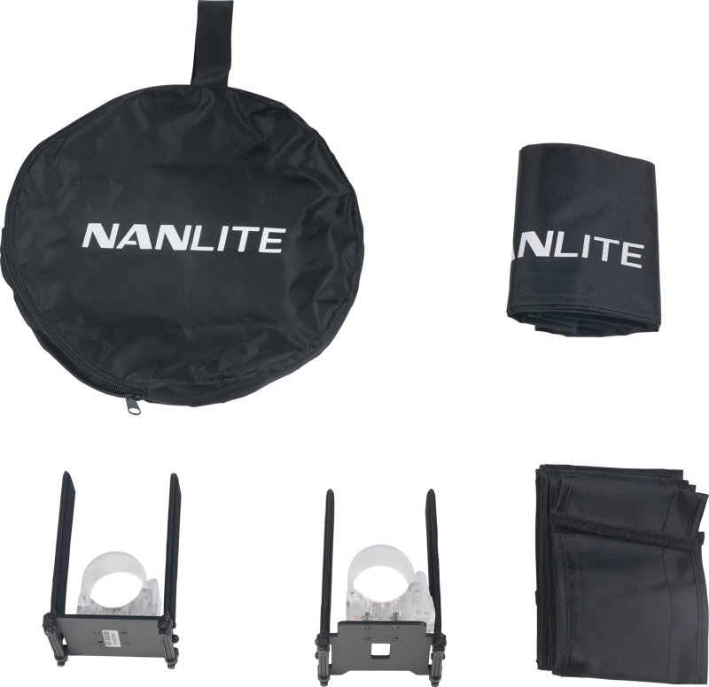Barn doors Nanlite BD-PTII15C+EC cu grilă tip fagure pentru Pavotube II 15C [1]