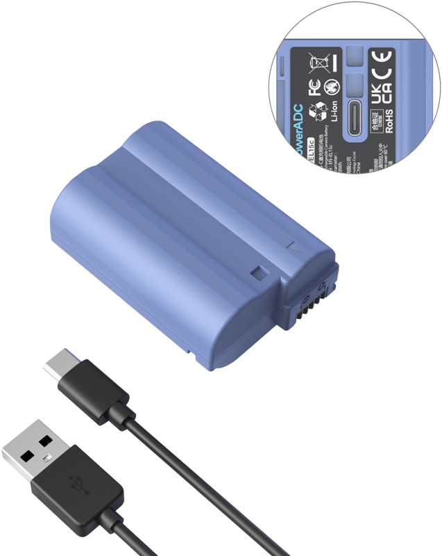 Baterie camera USB-C reincarcabila SmallRig 4332B EN-EL15c [1]