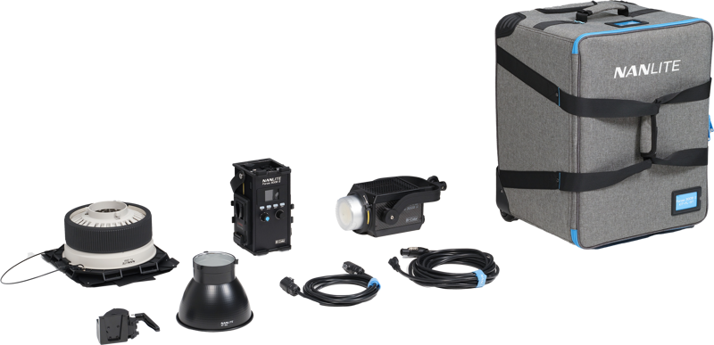 Kit iluminare Nanlite Forza 300B II Bicolor, lentila Fresnel FL-20G + troler [1]