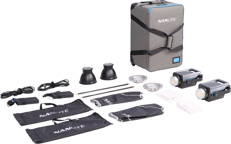 Kit iluminare Nanlite FC-300B, 2 lampi LED + troller [1]