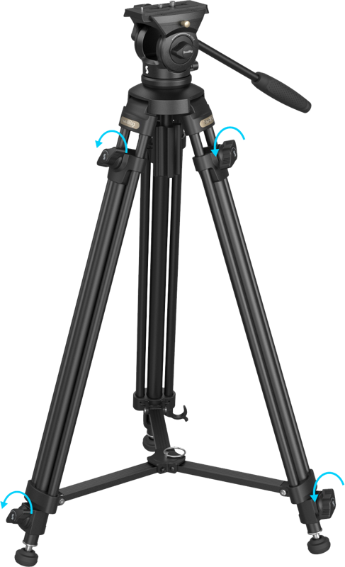 Trepied video cap fluid SmallRig 4684, AD-50 Lite, 158 cm, pana la 5 KG [1]