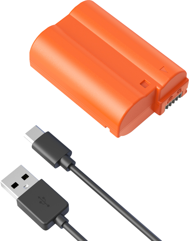 Baterie camera USB-C reincarcabila SmallRig 4966 EN-EL15c orange [1]