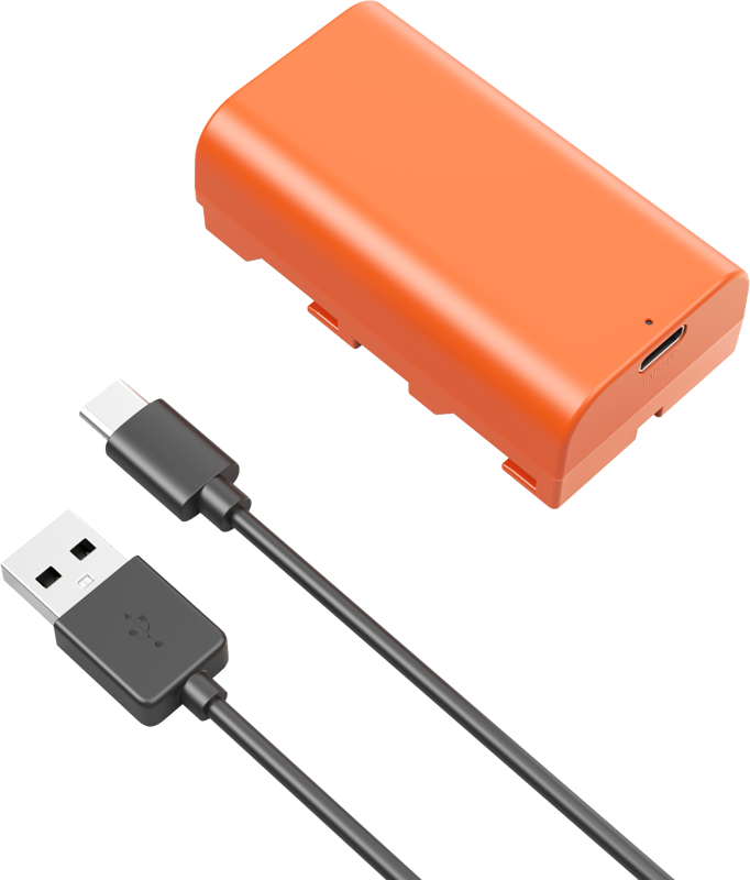 Baterie camera USB-C reincarcabila SmallRig 4971 NP-F550 orange [1]
