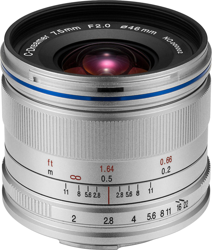 Obiectiv Laowa 7.5mm f/2  (Standard) Lens montura MFT / Silver [1]