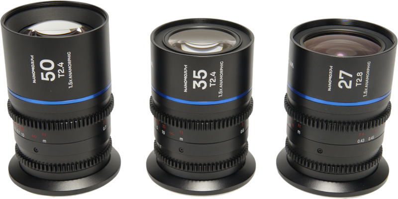 Set 3 obiective cinematice Laowa Nanomorph S35 Prime 27mm, 35mm, 50mm, Albastru, Montura Canon RF [1]