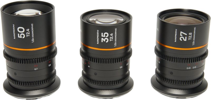 Set 3 obiective cinematice Laowa Nanomorph S35 Prime 27mm, 35mm, 50mm, Amber , Montura Fuji X [1]