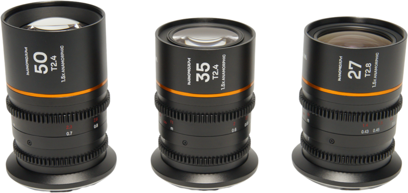 Set 3 obiective cinematice Laowa Nanomorph S35 Prime 27mm, 35mm, 50mm, Amber , Montura Canon RF [1]