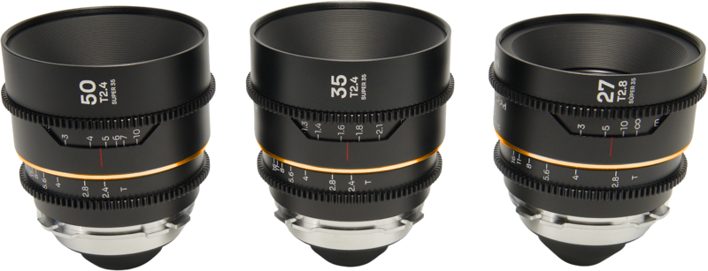 Set 3 obiective cinematice Laowa Nanomorph S35 Prime 27mm, 35mm, 50mm, Amber , Montura Arri PL/Canon EF [1]
