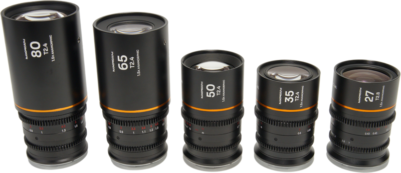Set 5 obiective cinematice Laowa Nanomorph S35 Prime 27+35+50+65+80mm, Amber, Montura Fuji X [1]