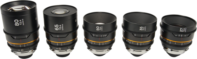 Set 5 obiective cinematice Laowa Nanomorph S35 Prime 27+35+50+65+80mm, Amber, Montura Arri PL/Canon EF [1]