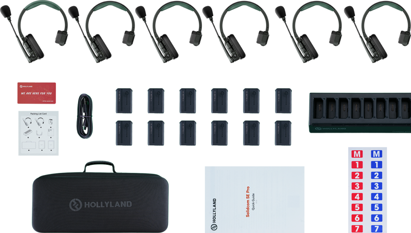 Sistem intercom 6 persoane Hollyland Solidcom SE Pro, anulare zgomot [1]