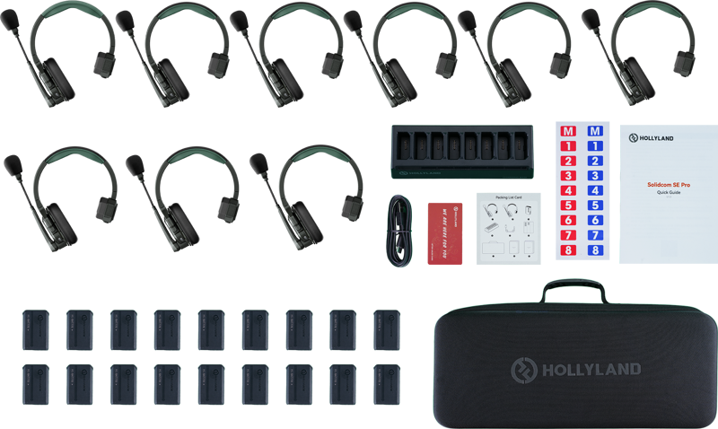 Sistem intercom 9 persoane Hollyland Solidcom SE Pro, anulare zgomot [1]