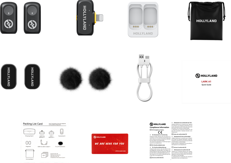 Kit lavaliere wireless Hollyland LARK A1 Mini Duo, receptor Lightning [1]