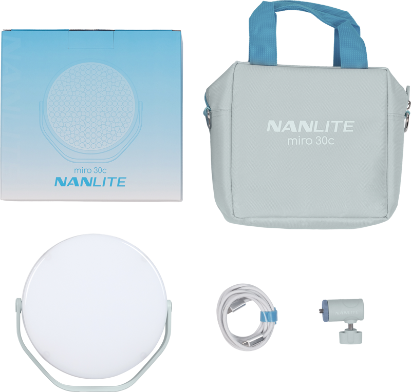 Panou LED rotund Nanlite Miro 30c, Bleu [1]