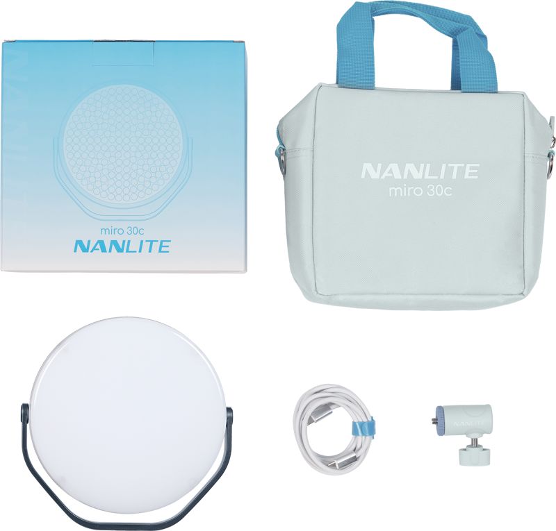 Panou LED rotund Nanlite Miro 30c, Albastru [1]