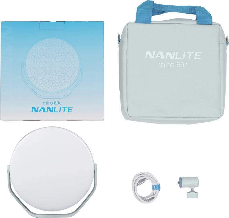 Panou LED rotund Nanlite Miro 60c, Bleu [1]