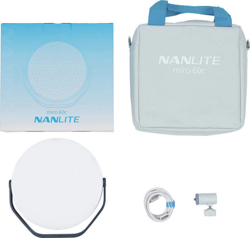 Panou LED rotund Nanlite Miro 60c, Albastru [1]