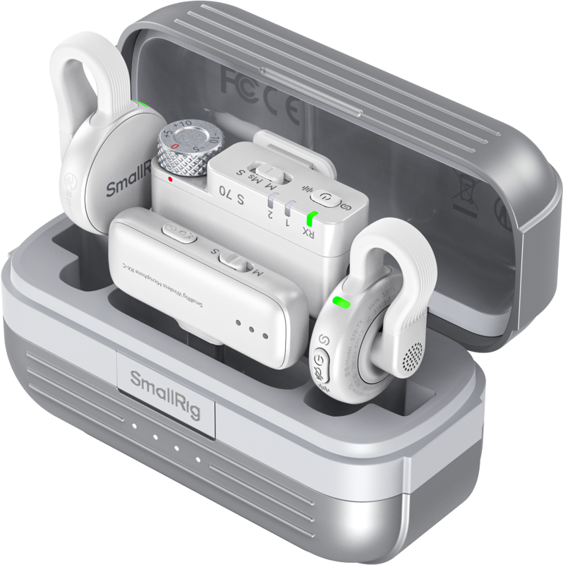 Kit lavaliere wireless 2TX-1RX SmallRig 5716 S70 multi-device, Alb [1]