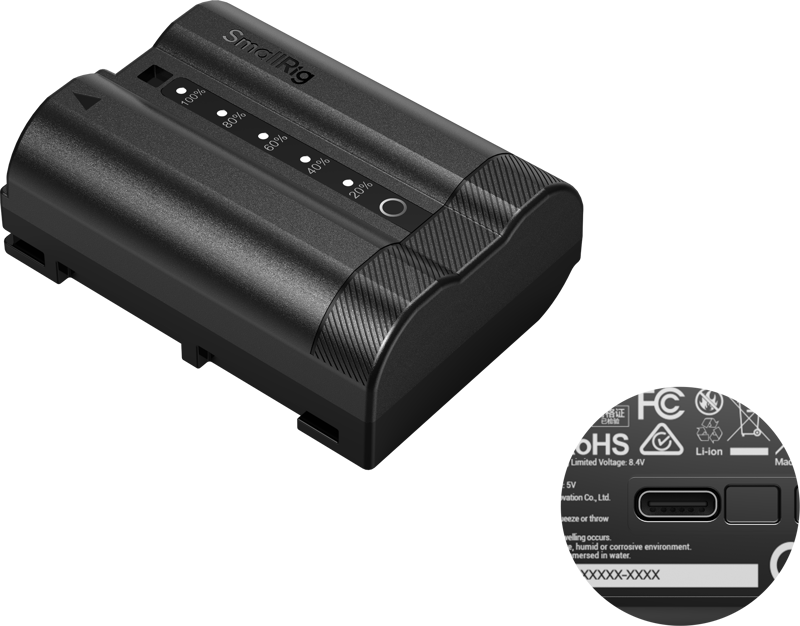 Baterie camera SmallRig 5299 USB-C cu afisaj nivel baterie pentru Nikon EN-EL15c [1]