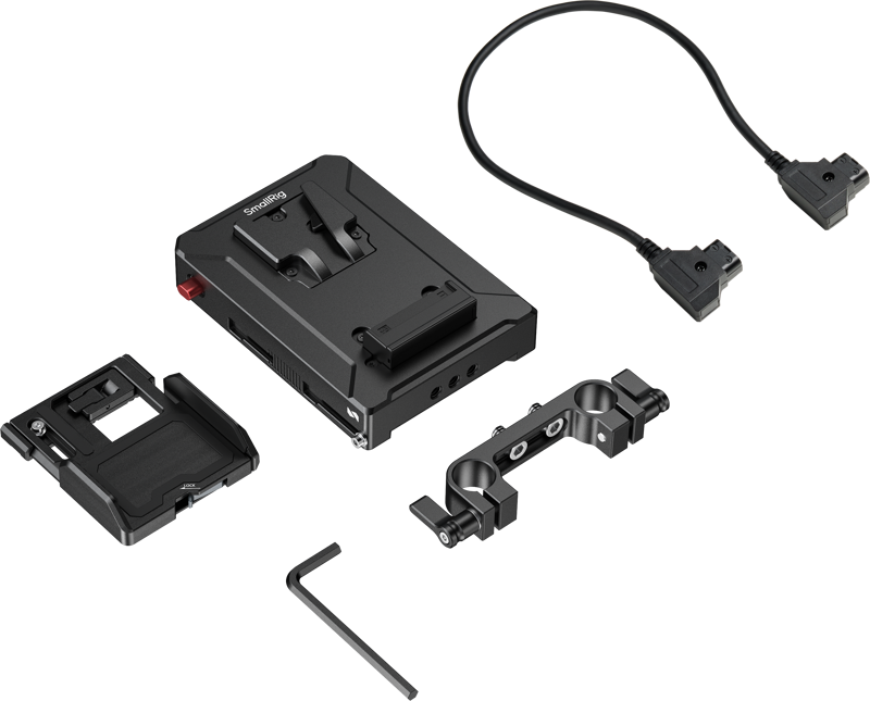 Placa adaptor inteligenta pentru baterii V-Mount SmallRig 5881 cu clema dubla pentru tije de 15 mm [1]