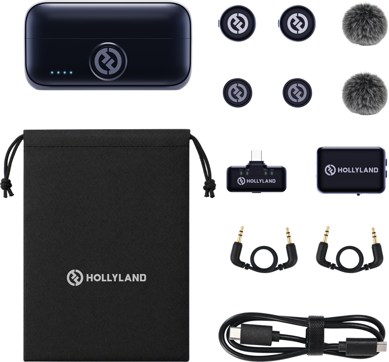Kit Hollyland Lark M3 Combo 2TX+2RX, USB-C, Camera RX, 2x microfon wireless [1]