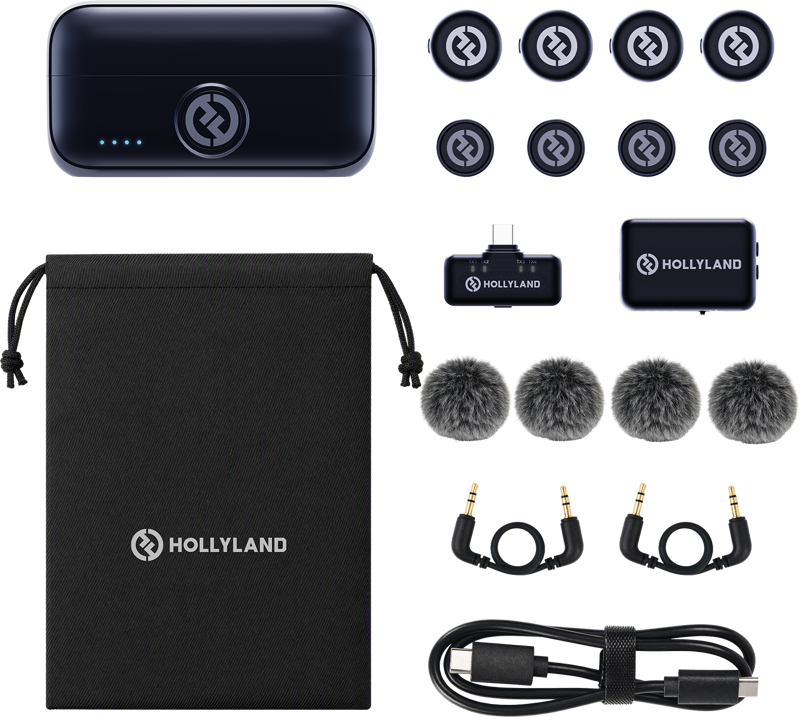 TV, Audio-Video & Foto - Kit Hollyland Lark M3 Combo 4TX+2RX, USB-C, Camera RX,  microfon wireless