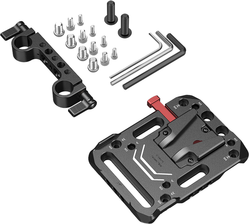 Adaptor baterie SmallRig 3016 V-Mount cu clema pentru tije [2]