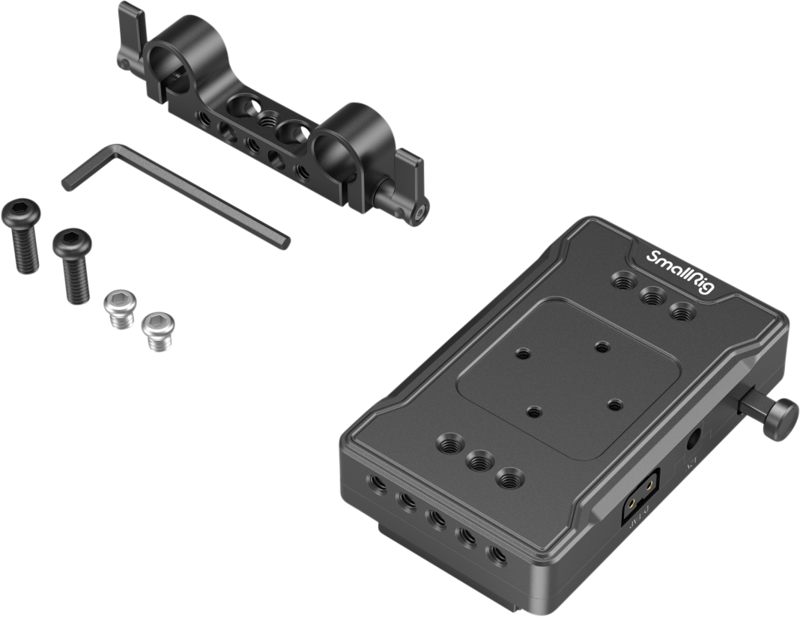 Adaptor baterie SmallRig 3498 V-Mount versiune de baza cu clema duala pentru tije [2]