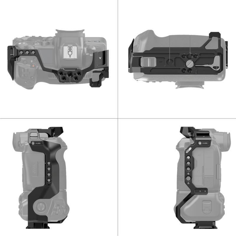 Cage SmallRig 3464B pentru Canon EOS R5 / R6 / R5C / R6 Mark II cu grip baterie BG-R10 [2]