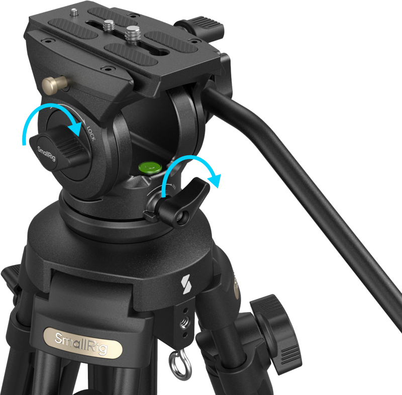 Trepied video cap fluid SmallRig 4684, AD-50 Lite, 158 cm, pana la 5 KG [2]