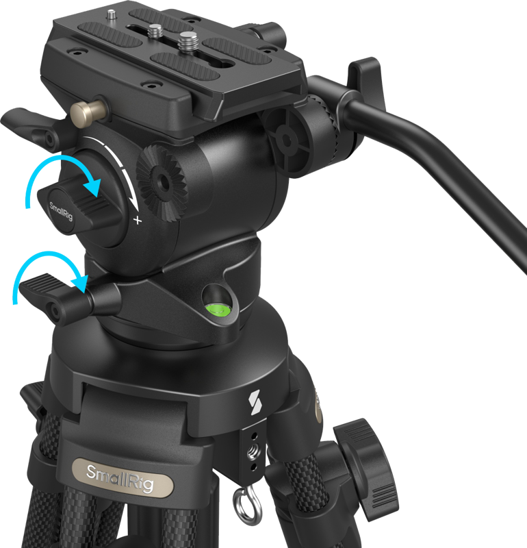 Trepied video fibra de carbon cap fluid SmallRig 4685, AD-50, 163 cm, pana la 6KG [2]
