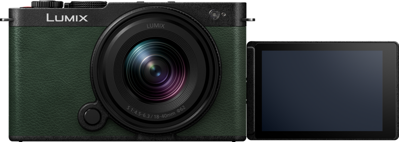 Aparat Foto Mirrorless Full Frame Panasonic Lumix S9 Kit cu Obiectiv 18-40mm F4.5-6.3, Dark Olive [2]