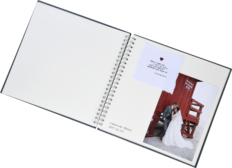 Album Focus Essence Wire-O 30x30 Blue w. white sheets [1]